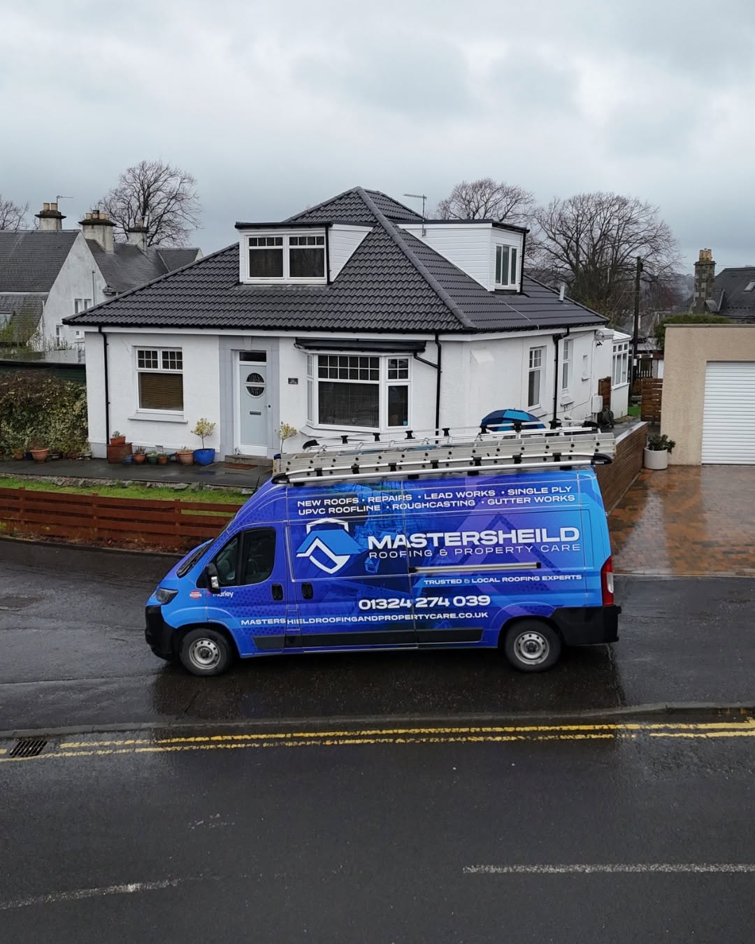 Finished roofing work carried out by Master Shield