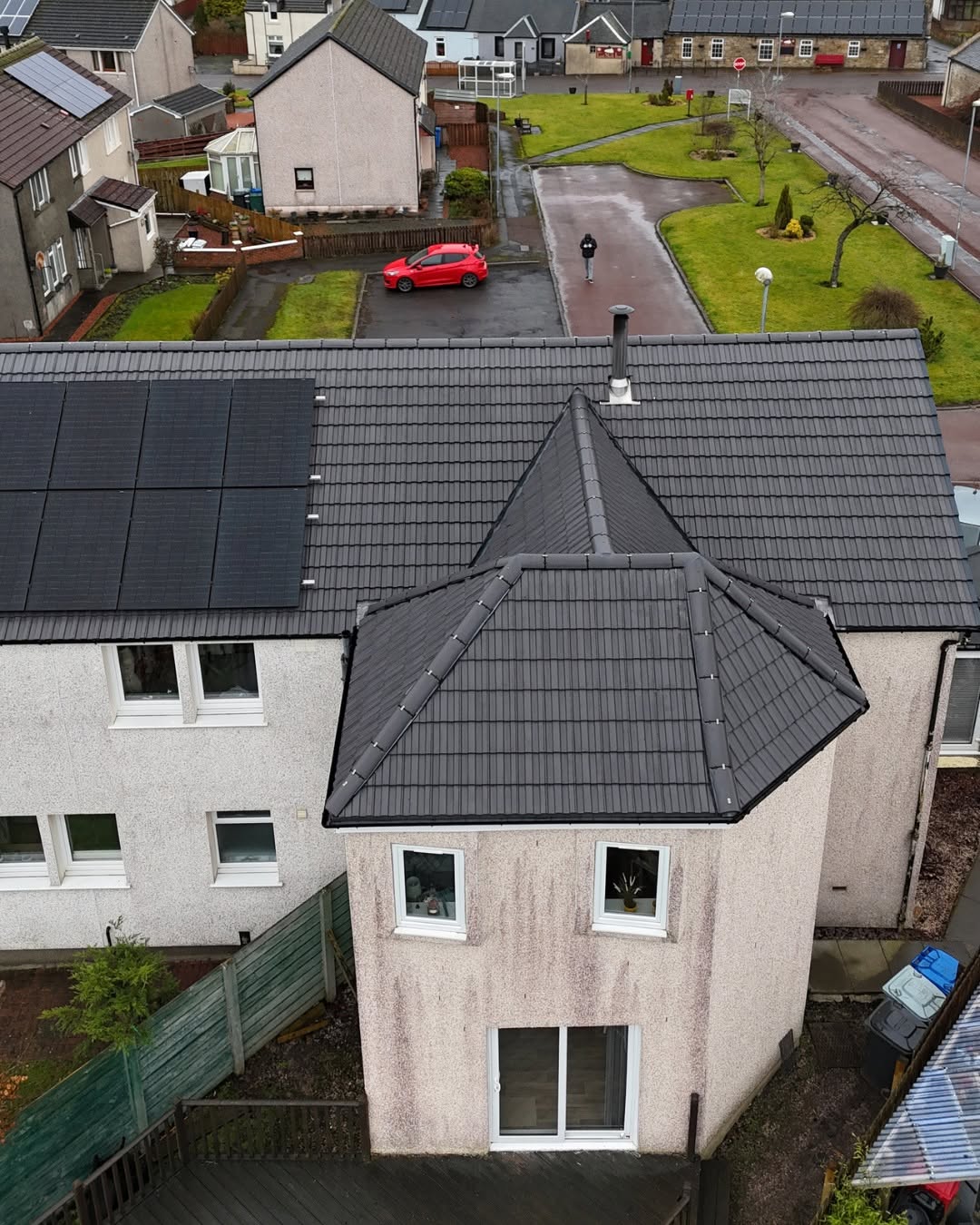 Roofing project in progress on a property in Falkirk area